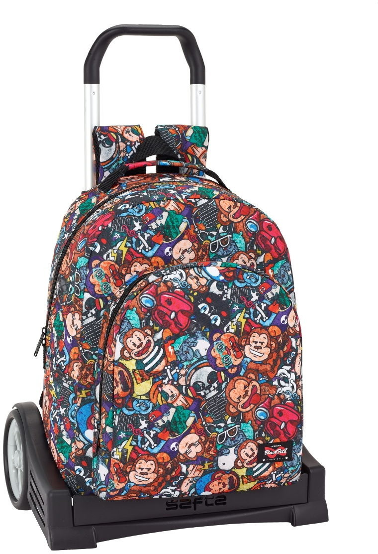 Safta Wheeled Satchel evolution Blackfit8 monkey 42 cm