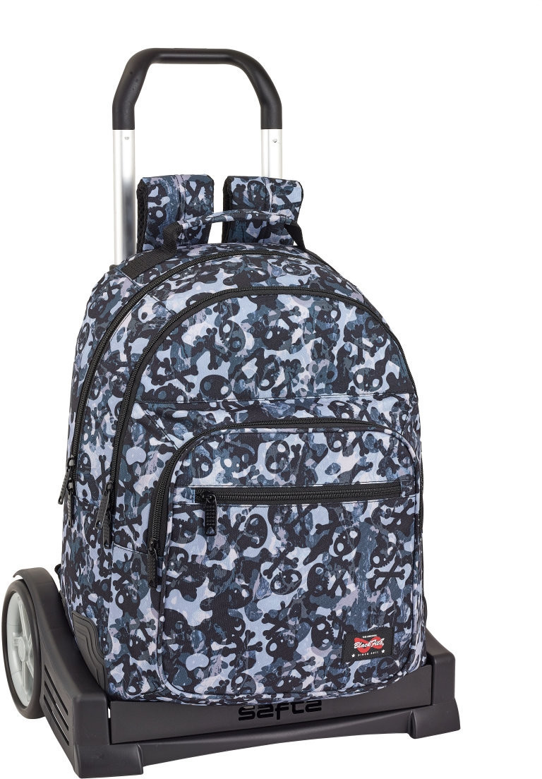 Safta Wheeled Satchel evolution Blackfit8 skulls 42 cm