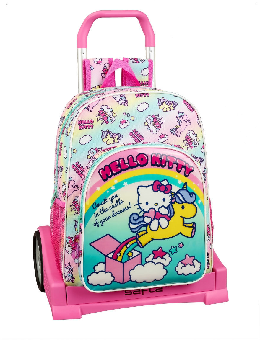 Safta Wheeled Satchel evolution Hello Kitty candy unicorns 42 cm