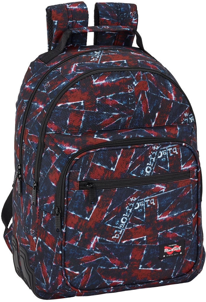 Safta School Backpack Blackfit8 flags 42 x 32 x 15 cm