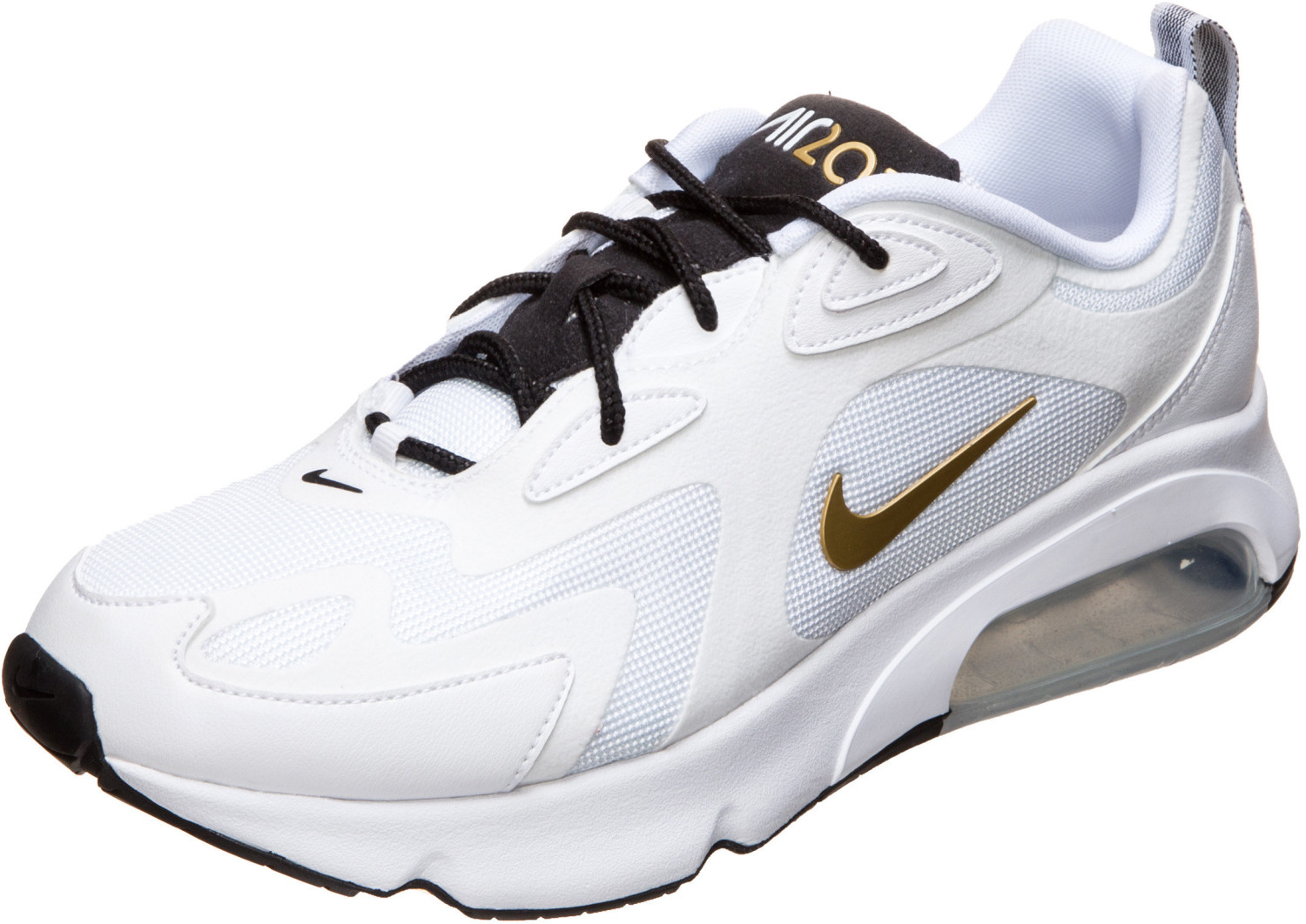 air max 200 white metallic gold