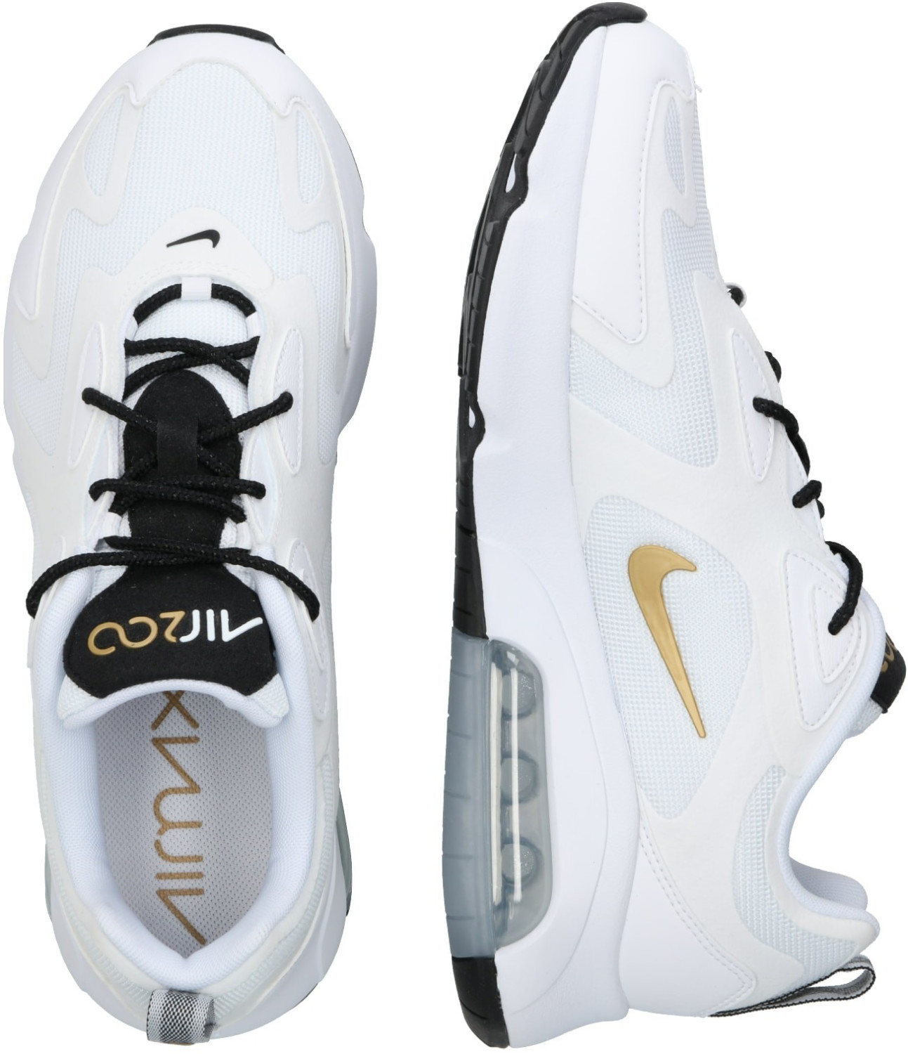 air max 200 white metallic gold