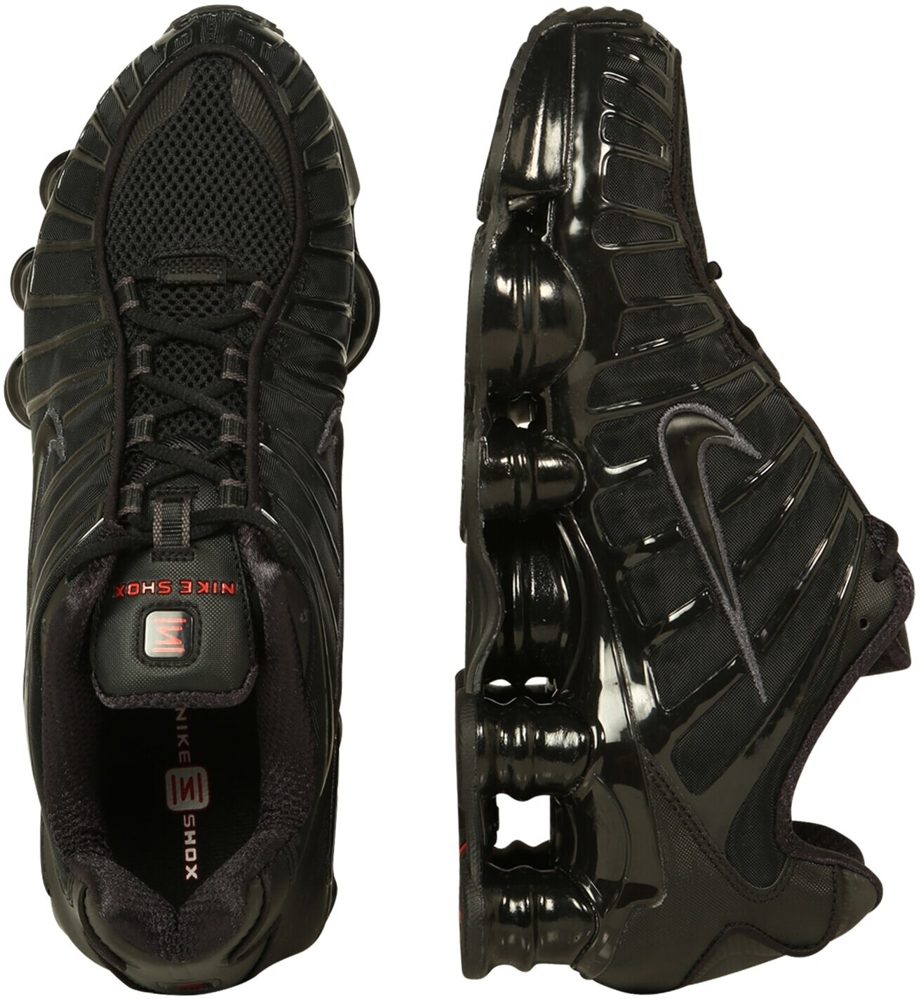 nike shox tl nova black orange