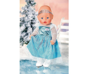 Puppenkleidung Kleid Eisprinzessin 43 Cm passend für Baby Born Sister  NEU 