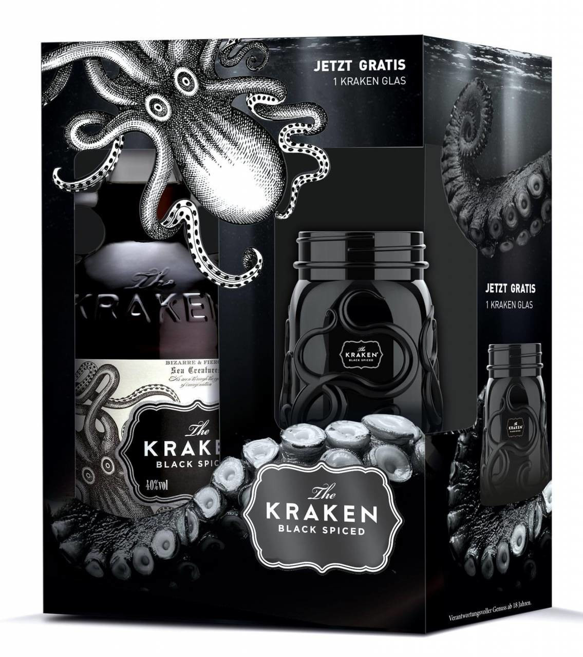 The Kraken Black Spiced 0,7l 40% + Geschenkbox mit Becher ab 24,90 € |  Preisvergleich bei
