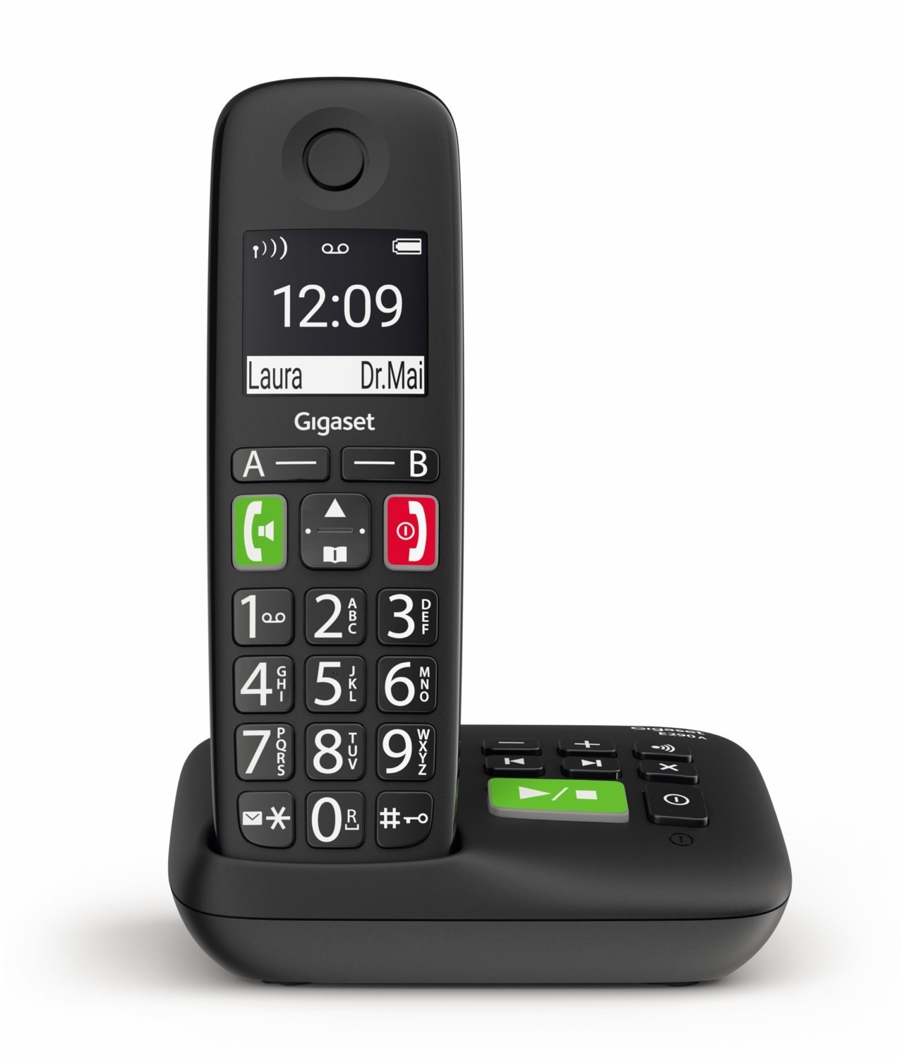 Gigaset E290A Duo - Téléphone Fixe sans Fil Blanc avec Répondeur