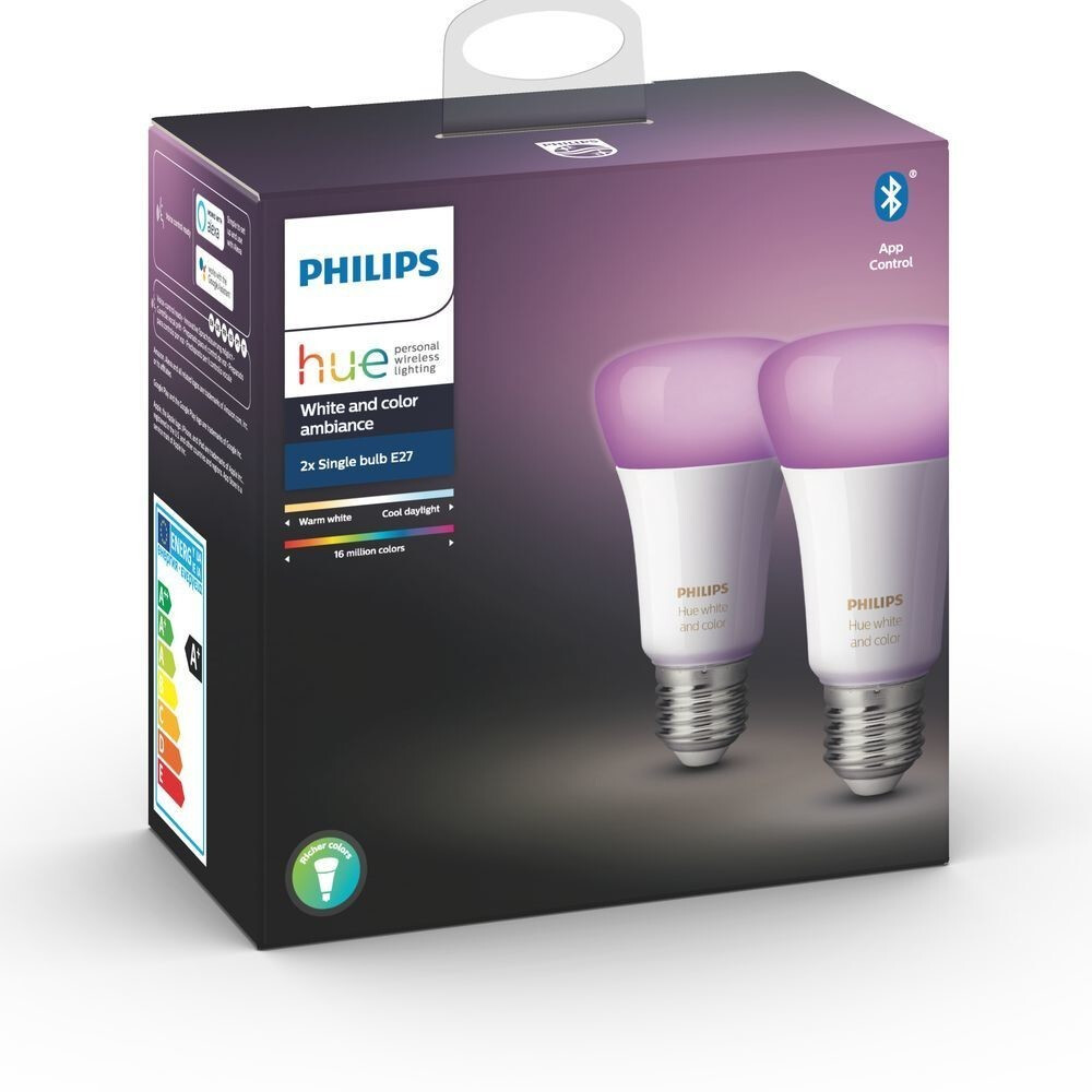Philips Hue White and Colour Ambience E27 Twin Pack LN108725 - 929002216803