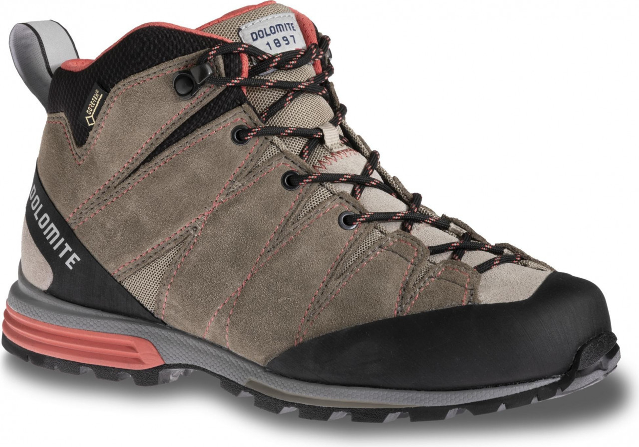 Dolomite Diagonal Pro Mid GTX Women mud grey/coral red