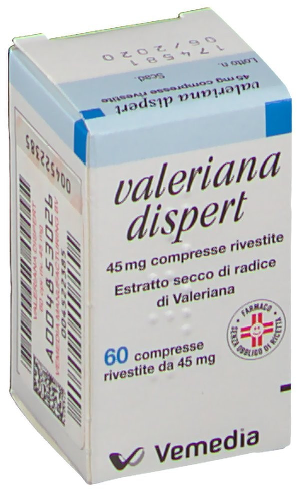 Valeriana Dispert 45 mg (60 cpr) a € 5,75 (oggi) Migliori prezzi e