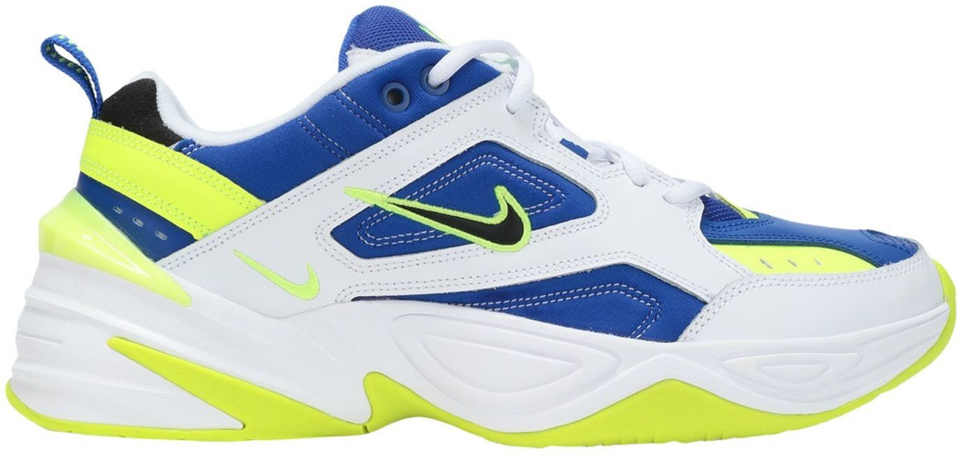 nike m2k tekno blue yellow