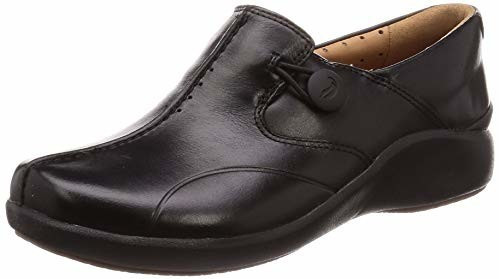 venture walk black leather clarks