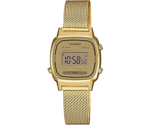 Orologio Casio Digitale Donna LA670WEGD-1EF - Cinturino Acciaio Inox Dorato, Quadrante Grigio, Stile Retro - Foto 5
