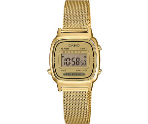 Casio Reloj Retro Digital Dorado Mujer Malla Milanesa A171WEMG-9A