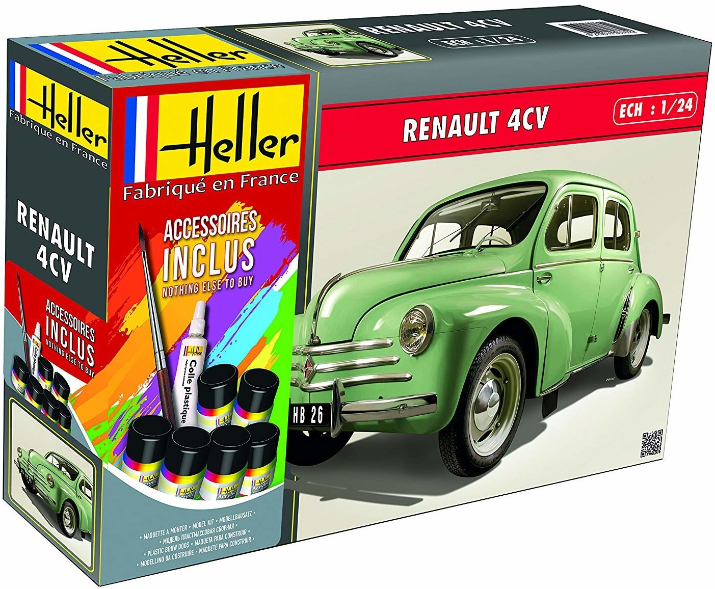 Heller Renault 4CV avec accessoires (56762)