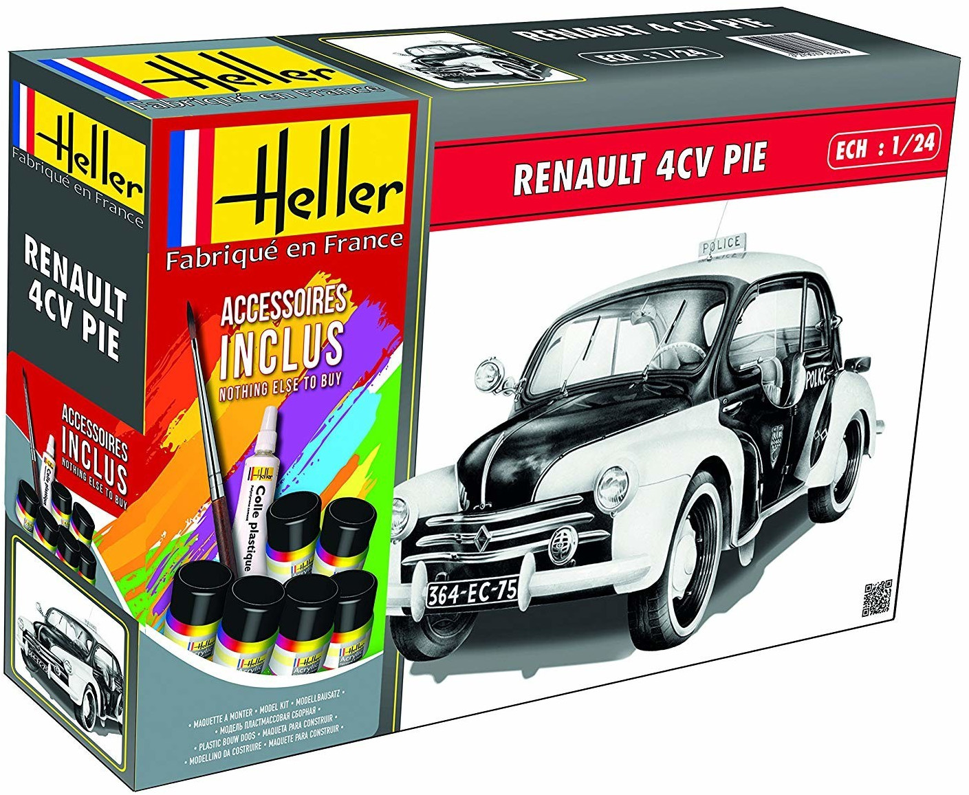 Heller Renault 4 CV « Pie » avec accessoires (56764)