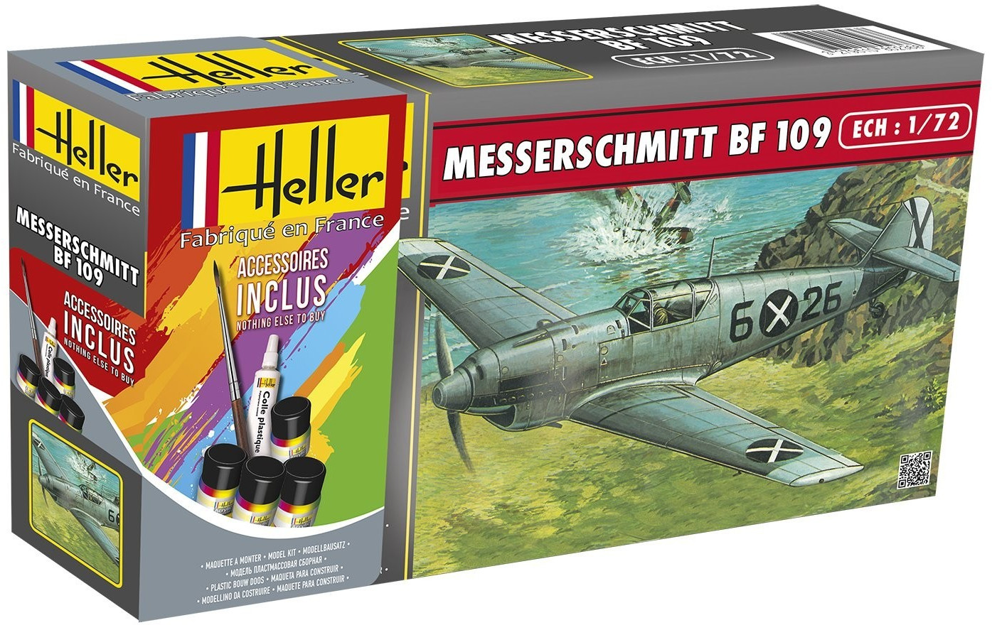Heller Messerschmitt BF 109 B1/C1 avec accessoires (56236)