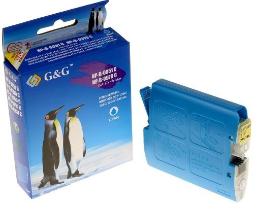 G&G NP-B-0051C pour  Brother LC-1000C cyan