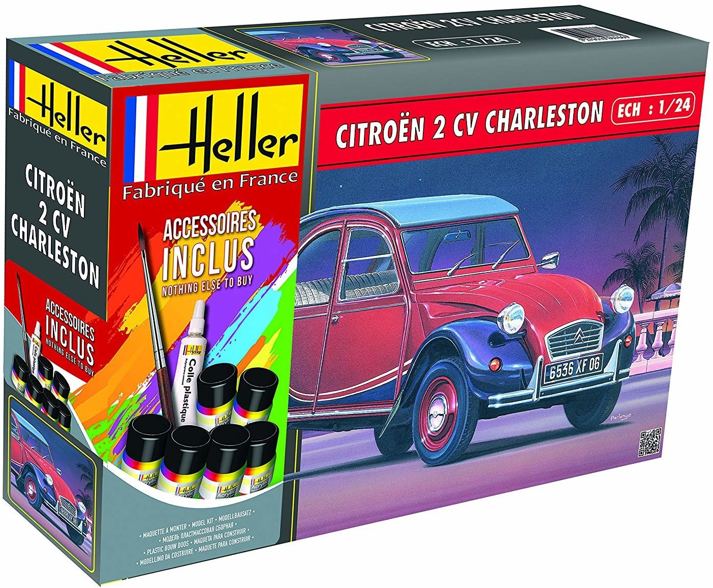 Heller Citroën 2 CV Charleston avec accessoires (56766) au meilleur prix  sur