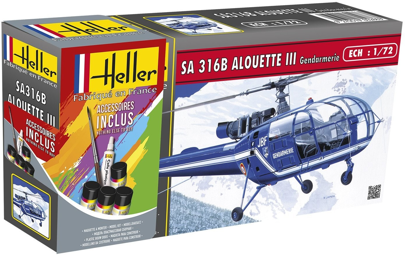 Heller SA 316 Alouette III Gendarmerie avec accessoires (56286)