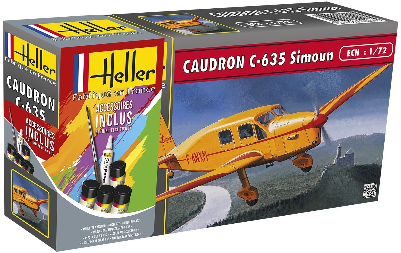 Heller Caudron C-635 Simoun avec accessoires (56208)
