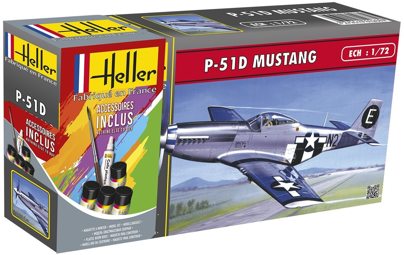 Heller Mustang P-51 avec accessoires (56268)