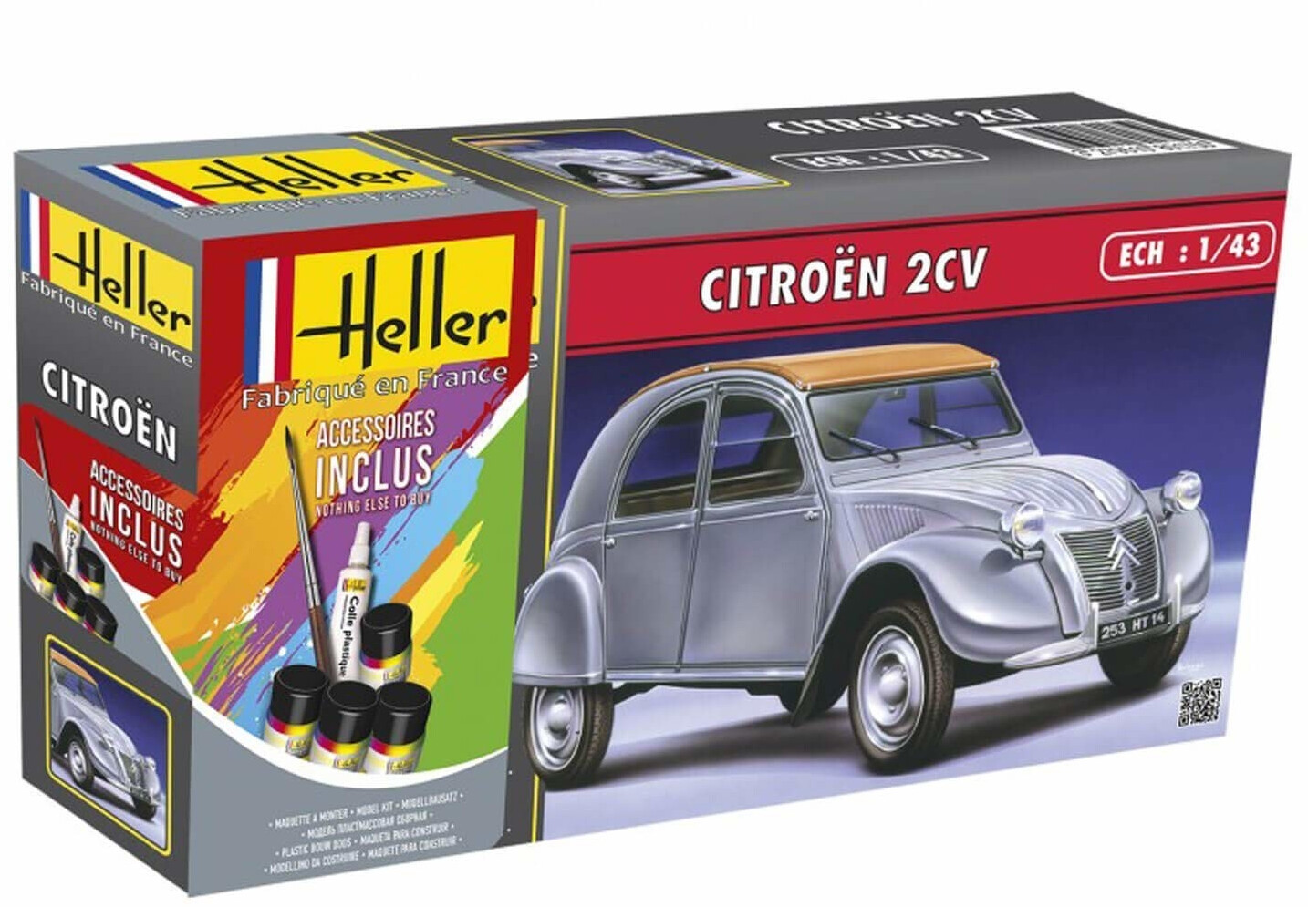 Heller Citroën 2 CV avec accessoires (56175)