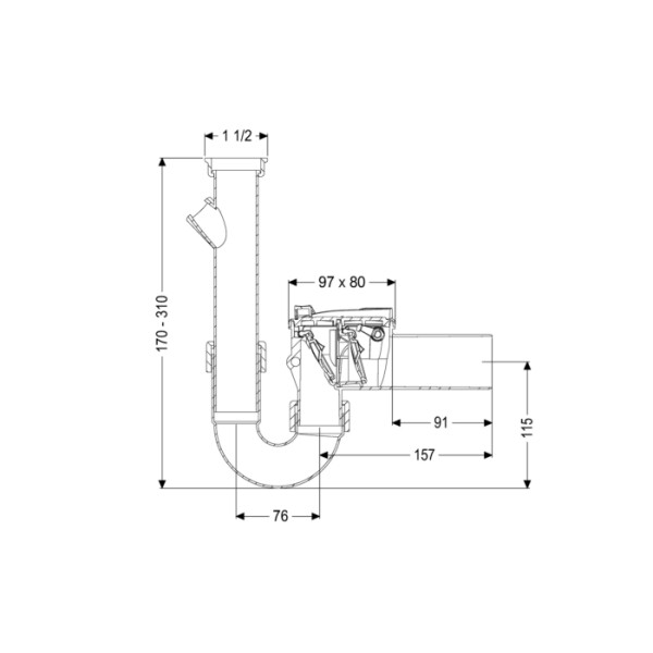 Kessel Staufix Siphon mit Rückstauverschluss (73052), Bild 7