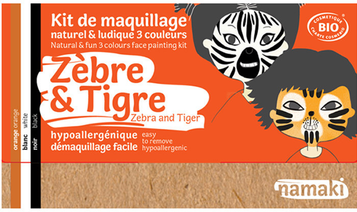namaki Kit maquillage 3 couleurs Zèbre & Tigre
