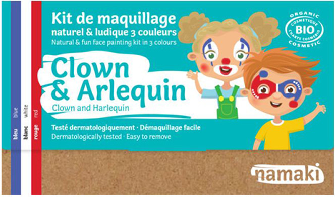 namaki Kit maquillage 3 couleurs Clown & Arlequin