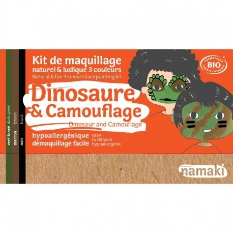 namaki Kit maquillage 3 couleurs Dinosaure & Camouflage