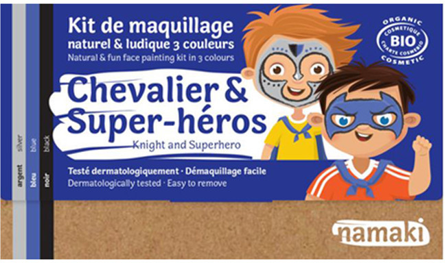 namaki Kit maquillage 3 couleurs Chevalier & Super-héros