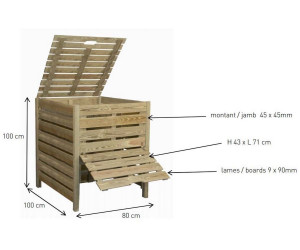 Jardipolys Composteur En Bois 800 L Profitez Des Soldes D Hiver Idealo Fr