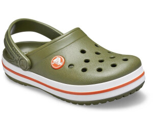 Crocs 204537 CROCBAND CLOG Kids Boys Girls Slip On Clogs Army Green//Burnt Sienna