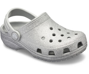 crocs silver glitter