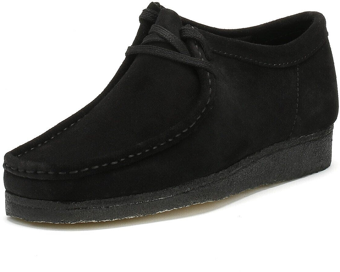 Clarks Wallabee black suede