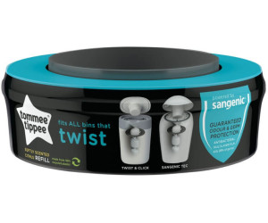 Recharges Poubelle à Couches Sangenic Twist & Click x 3 - Tommee Tippee