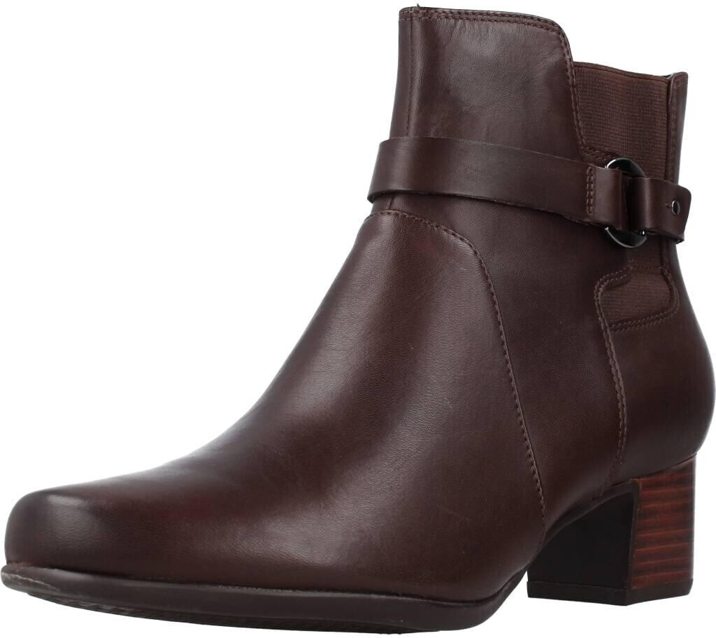 Clarks Un Damson Mid brown leather
