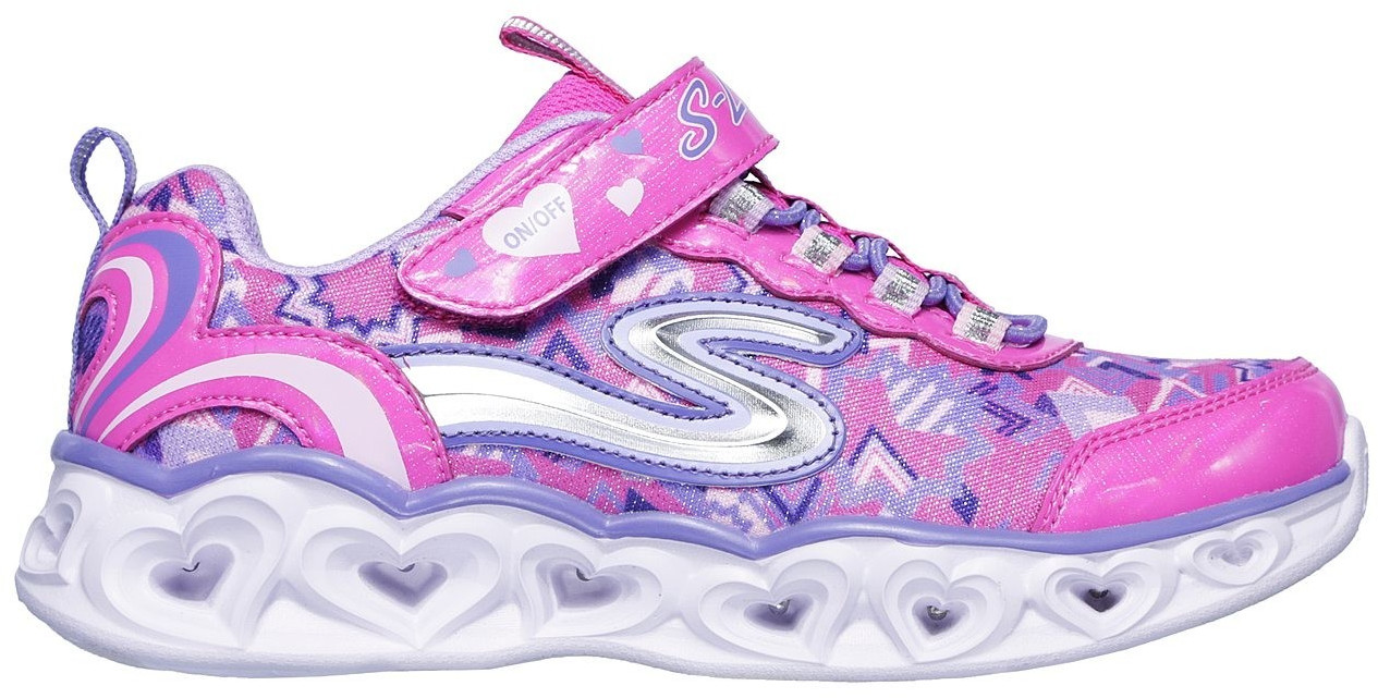 Skechers S Lights Heart Lights (20180) neon pink/multi