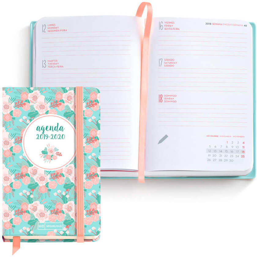 Miquelrius Agenda secundaria semanal Floral (2019-2020)