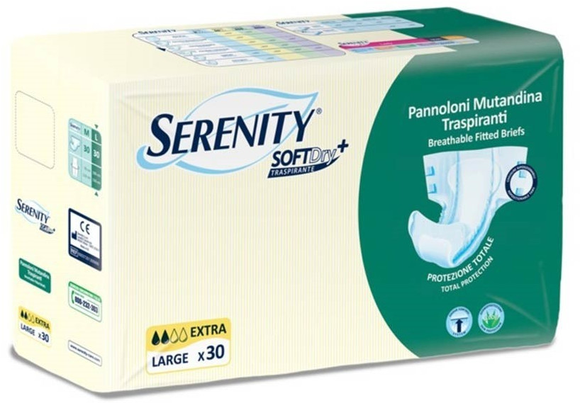 Serenity Soft Dry Incontinence Diaper Extra L (30 pc.)