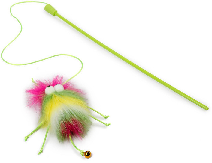 All for Paws Monster Fluffer Wand Green Pink Yellow