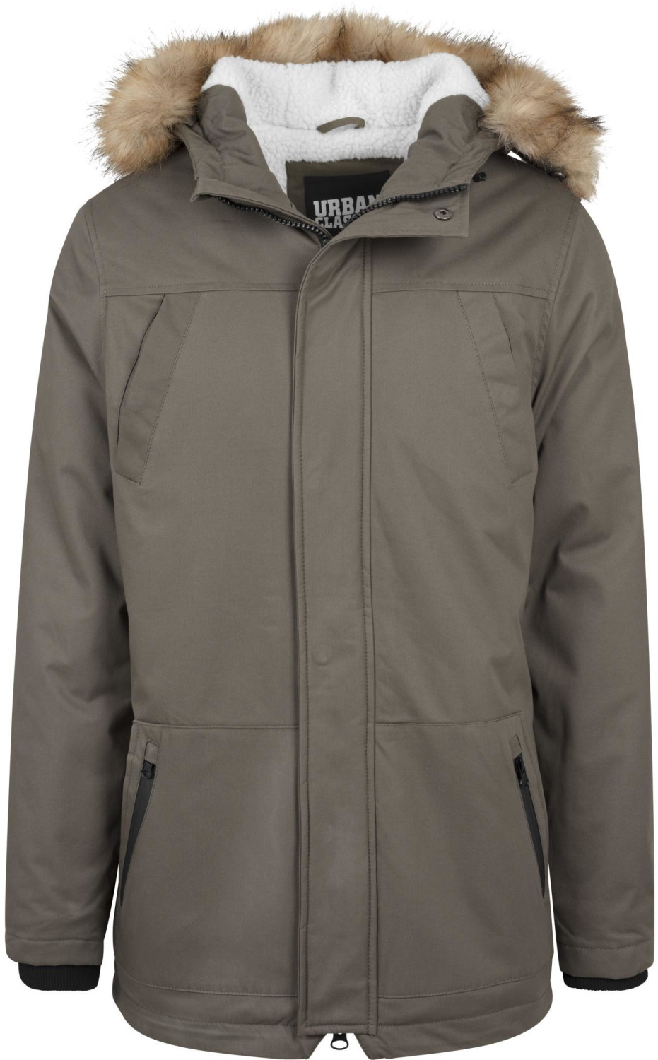 Urban Classics Winterparka Heavy Cotton Imitation Fur oliv (TB1814-00176)