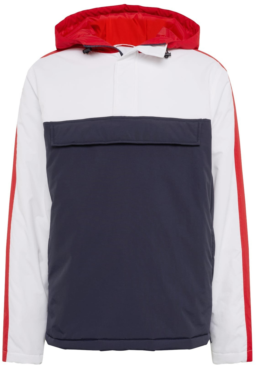 Urban Classics 3-Tone Padded Pull Over Hooded Jacket navy / feuerred / white (TB2485-01243)