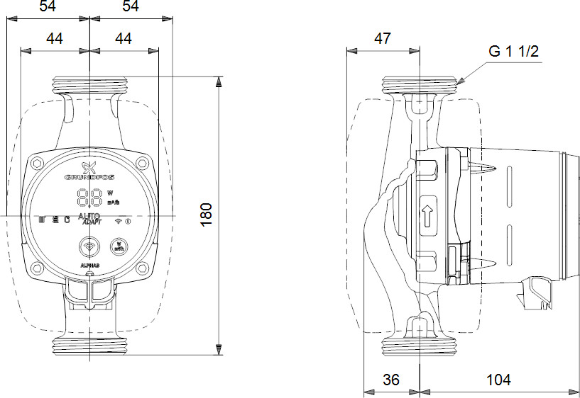 Grundfos Alpha3 25-60 N (180 mm) ab 398,90 € | Preisvergleich bei idealo.de