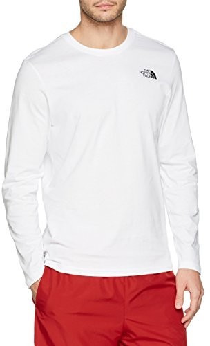 The North Face Men s Easy Long Sleeve T Shirt 2TX1 tnf white ab
