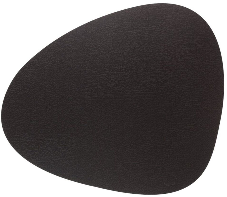 LINDDNA Placemats Nupo CURVE 37 x 44 cm Leather Bull Brown