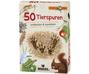 Expedition Natur MOSES Kartenspiel 50 Tierspuren Gesellschaftsspiel 