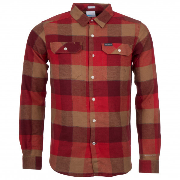 Columbia Men's Flare Gun Stretch Flannel mountain red big check