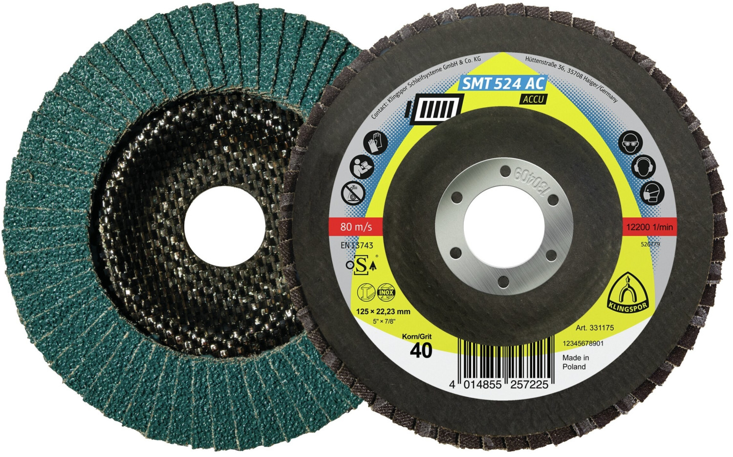 Klingspor SMT 524AC 115 x 22,23 mm, K 40 (331172)