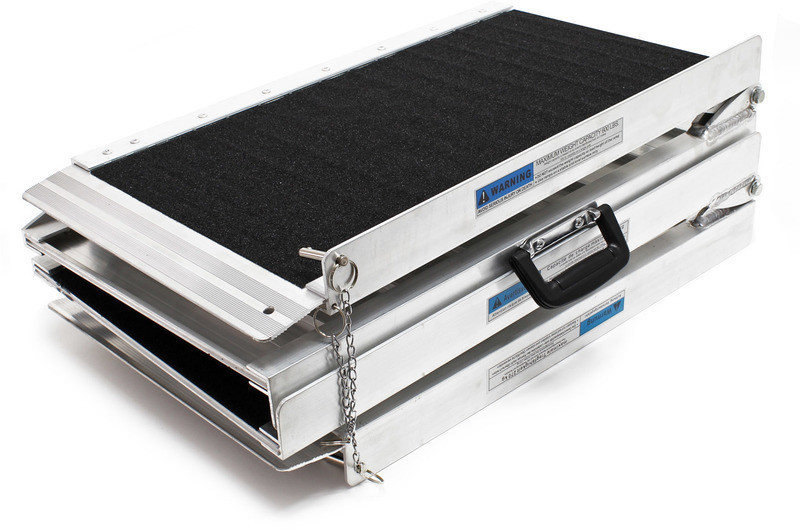 Wiltec Foldable Non-Slip Ramp for Wheelchairs in Aluminium (213cm)